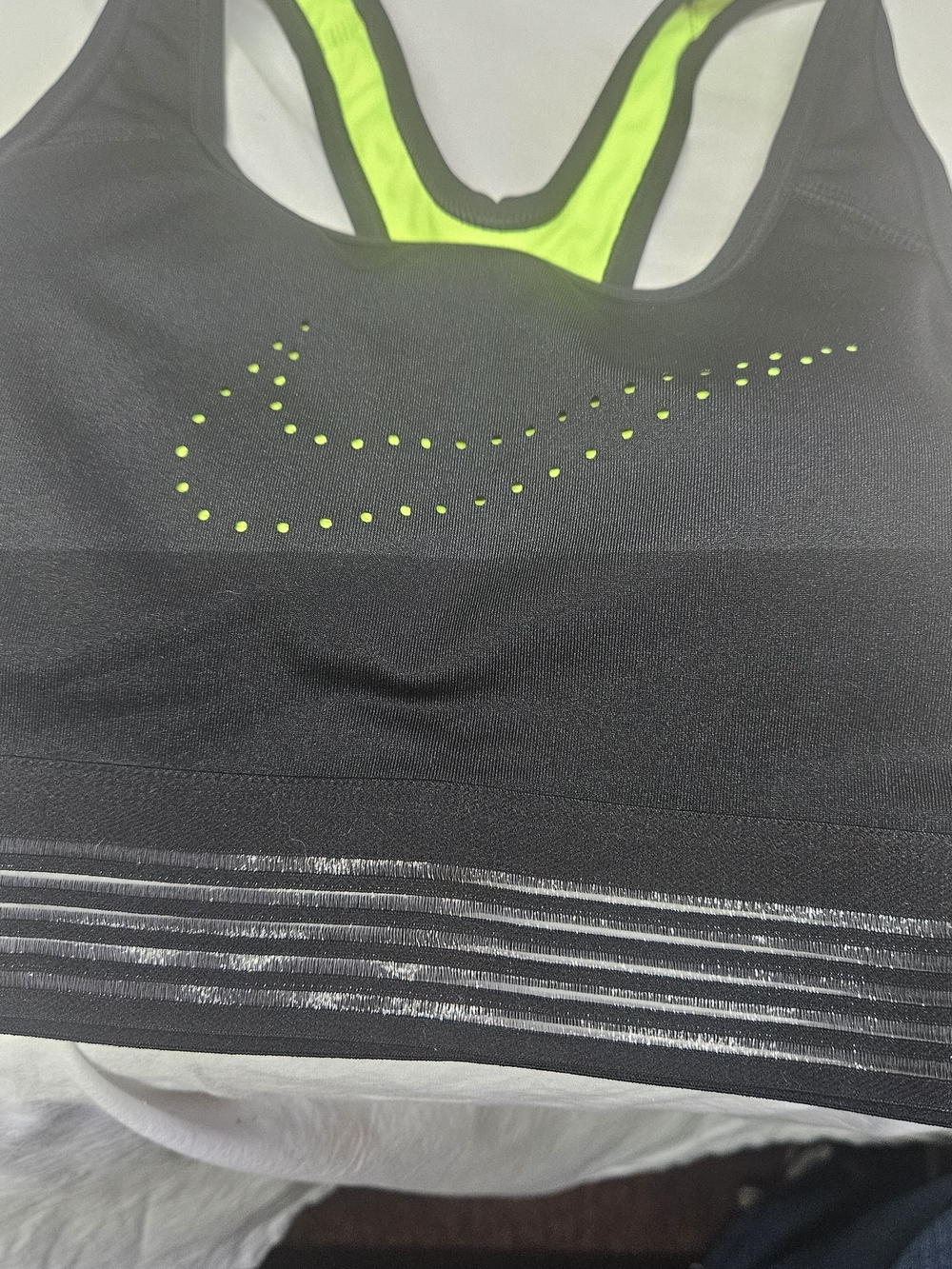 Nike Black & Volt Dri-FIT Sports Bra Top